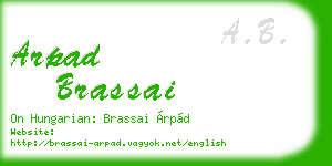 arpad brassai business card