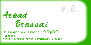 arpad brassai business card